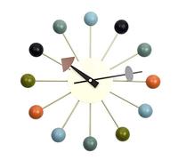 Relojes de pared Bola de madera Reloj de pared 13 pulgadas no titulados relojes de cuarzo de color pop decorativo para la sala de estar de la cocina sala de estar de la oficina reloj de pared de la