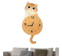 Relojes de Pared con Cola móvil, Digital silencioso de Gato, Reloj de Pared Moderno para Sala de Estar, Dormitorio, baño, hogar, Escuela, Cocina