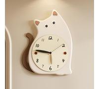 Relojes de Pared Decorativos creativos, Modernos y pequeños, silenciosos, a Pilas, con diseño de Gato en 3D para Decorar el hogar, Sala de Estar, Dormitorio, Oficina o Estudio.