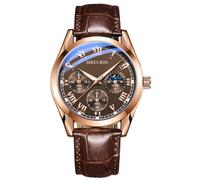 Relojes de perro para mujer, reloj de cuarzo, reloj de pulsera, reloj de negocios, fecha, reloj casual, marrón, talla única