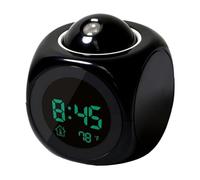 Relojes de proyección: reloj despertador digital con proyector, pantalla LED de temperatura, relojes de proyección con control de voz y repetición para personas que duermen mucho