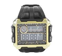 Relojes de pulsera electrónicos, reloj electrónico for hombres, luz nocturna, resistente al agua, esfera grande, hora dual, reloj deportivo digital, reloj electrónico de hora dual/2411 ( Color : 6861