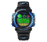 Relojes de Pulsera para niños, Reloj Digital a Prueba para niños a 50 m con 12/24H /Alarma/Luz de Colores EL, Relojes electrónicos para niños de Color Azul de 5 años Cumpleaños