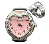 Relojes de | Reloj de de cuarzo elástico con banda elástica | Relojes creativos en forma de corazón, reloj de cuarzo analógico retro, novedad para hombres y mujeres, , rosa
