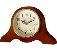 Relojes de repisa de Madera Maciza, Reloj de Mesa Retro silencioso, silencioso, con Pilas, Estilo Vintage, Reloj de Estante de Cuarzo Simple for Sala de Estar, Chimenea, Estante de Oficina