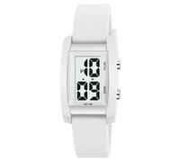 Relojes de señora Findtime UK Relojes impermeables para mujer Relojes digitales para mujer Reloj deportivo con números grandes de impresión fácil de leer con retroiluminación LED, blanco, Correa