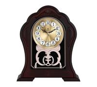 Relojes de sobremesa for sala de estar, reloj de mesa de péndulo con pilas, reloj decorativo vintage for chimenea for decoración de sala de estar, hogar y oficina(Brown)