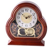 Relojes de sobremesa para sala de estar, relojes de sobremesa para sala de estar, reloj de repisa silencioso, reloj de mesa de madera de nogal vintage, funciona con pilas con péndulo oscilante para u