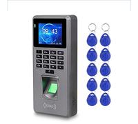 Relojes de Tiempo para empleados, Control de Acceso a la Huella Digital Máquina de Asistencia Máquina Contraseña Empleado Check-in Time Clock Recorder RFID Controlador de Puerta USB Desconectado Gran