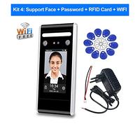 Relojes de Tiempo para empleados de Negocios, Teclado de Control de Acceso WiFi TCP/IP/USB Dynamic Face Sistema biométrico Tiempo Facial Máquina de Asistencia ID IC para oficinas, fábricas, hotele