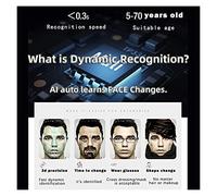 Relojes de tiempo para empleados, Sistema de control de acceso de reconocimiento facial dinámico Dispositivo WIFI 4.3 pulgadas Pantalla táctil Tarjeta de perforación facial HD Asistencia a la cámara G