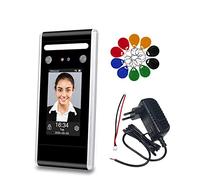 Relojes de Tiempo para empleados, WiFi Dynamic Facial Control Facial Time Machine Biométrica IR Reconocimiento de Cara 125kHz / 13.56MHz RFID Teclado TCP/IP/USB Gran Capacidad de Memoria (Color :