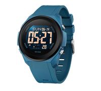 Relojes deportivos digitales para hombre, resistentes al agua, esfera grande, militar, con luz de fondo, alarma, cronómetro, fecha, regalo para hombres, azul, Militar