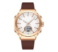 Relojes deportivos impermeables para mujer con correa de silicona suave, relojes de pulsera de moda para mujer con doble pantalla analógica digital, alarma, fecha, luz nocturna para mujeres y niñas