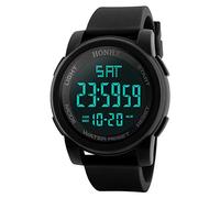Relojes digitales deportivos de cuarzo LED con fecha de moda para hombre y hombre, brújulas para hombre, negro, One Size, Correa