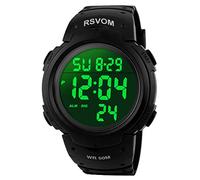Relojes Digitales para Hombre, Reloj Deportivo Resistente al Agua de 5 ATM con Alarma/cronómetro, Reloj de Pulsera Militar con Esfera Grande Negra para Correr