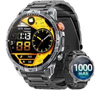 Relojes inteligentes militares para hombre, 1.75 pulgadas, con batería ultra larga de 100 días, linterna, reloj de fitness para frecuencia cardíaca, sueño, SpO2, llamadas, más de 110 modos deportivos