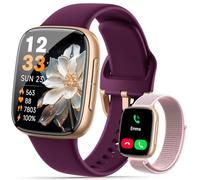 Relojes inteligentes para mujer para iPhone y teléfonos Android, reloj inteligente AMOLED de 1.85 pulgadas con monitor de frecuencia cardíaca/SpO2/sueño, resistente al agua hasta 3 ATM, llamadas y