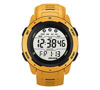Relojes Militares para Hombres Relojes Multifuncionales a Prueba de Agua Hombres Ejército Deportes Digitales Cronómetro Al Aire Libre Temporización Luminosa Reloj Deportivo para Hombres(Amarillo)