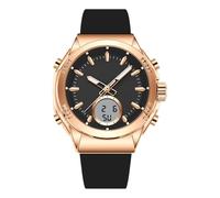 Relojes para damas impermeables deportivos para mujeres con correa de silicona suave, relojes de pulsera de moda para mujeres con doble pantalla analógica digital, alarma, fecha, luz nocturna para