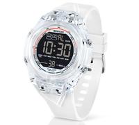 Relojes para Hombre Relojes Digitales Deportivos Relojes Militares Resistentes al Agua con Alarma/Cuenta Atrás/Cronómetro/Luz/Sonería Horaria/Reloj de Pulsera Militar Multifuncional (Blanco Negro)