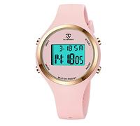 Relojes para mujer, reloj digital para mujer, deporte al aire libre, con alarma, cronómetro, cronógrafo, luz trasera, regalos para adolescentes/mujeres, 12-AllPink-B1