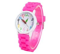 Relojes para niños de 13 a 15 años, muñeca para niños pequeños, reloj para aprender a decir la hora para niñas, hot pink, talla única