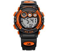 Relojes para niños Niños Niños Chicas Deportes Analógico Digital Impermeable LED Luz Azul Naranja Rosa Rojo Amarillo Relojes de Pulsera Teenage Junior Rubber Silicone Funciones múltiples Reloj