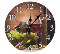 Relojes para pared de la chimenea de la sala de estar, reloj redondo vintage de 12 pulgadas, funciona con pilas, diseño simple y elegante, silencioso, para el hogar, oficina, cocina, dormitorio, 1305