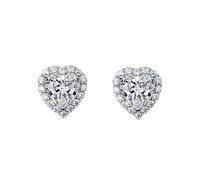 Relojes y caja de joyas con forma de corazón, juego de 3 piezas para mujer, brillante para su 1CaratMoissanite Heart Pendent for Girls Anniversary Mother's Day Valentines Ortodoxo Collar (C, talla