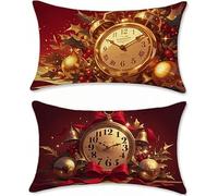 Relojes y Relojes Funda Cojin 50x80 Rojo Funda Almohada Juego de 2 Terciopelo Cojines Infantiles Cojines Cama Decorativos Rectangular Fundas Cojin Exterior Impermeable, Home Decoration s-971