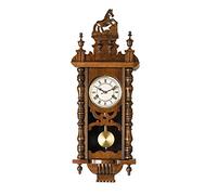 Relojesdeco Reloj Horse, Reloj Fabricado en Madera y Cristal, Maquina MECANICA, de péndulo Pared maquinaria 31 dias, Suena Las Medias y Las Entera 77x31x14cm,