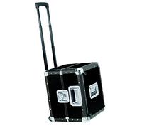 Reloop 120 Trolley Record Case - Caja para discos clásica con armazón de trolley, Mango telescópico, Negro