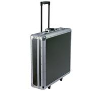 Reloop 5556 200 Trolley CD Case - Caja CD profesional con armazón de Trolley, Transporte sobre dos ruedas, Negro
