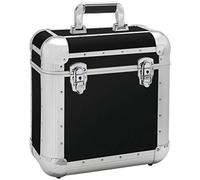 Reloop 60 Record Case black - Caja de discos clásica, Tapa desmontable, Mango agradable al tacto