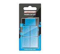 Reloop Fader Cap Set blue - 5 Fader Caps, Recubrimiento de goma para un agarre firme, Compatible con la mayoría de los mezcladores y controladores de DJ, azul, FADER-CAP-BLUE