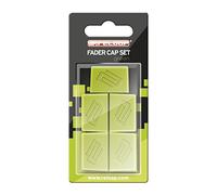 Reloop Fader Cap Set green - 5 tapones de fader, Recubrimiento de goma para un agarre firme, Compatible con la mayoría de los mezcladores y controladores de DJ, verde