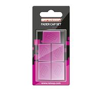 Reloop Fader Cap Set purple - 5 tapones de fader, Recubrimiento de goma para un agarre firme, Compatible con la mayoría de los mezcladores y controladores de DJ, púrpura