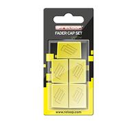 Reloop FADER-CAP-YELLOW - 5 Fader Caps, Recubrimiento de goma para un agarre firme, Compatible con la mayoría de los mezcladores y controladores de DJ, amarillo