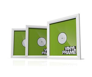Reloop Glorious Vinyl Frame Set White - 3X Marcos de Cubierta de Vinilo para Discos de 12'', Diseño Interior Elegante Con Tus Discos Favoritos, Blanco