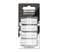 Reloop Knob Cap Set white - 8 tapones de perilla, revestimiento de goma para un agarre firme, compatible con la mayoría de los mezcladores y controladores de DJ, blanco, KNOB-CAP-WHITE