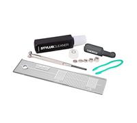 Reloop Set de montaje de cartuchos y calibre de tocadiscos todo en uno para ajustar, ajustar y limpiar el brazo de tocadiscos y pastilla, plantilla de ajuste SME espejada
