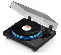 Reloop TURN 7 negro lacado Entrenamiento Correa Preamplificador integrado Velocidad de reproducción de vinilos Discos de vinilo, Discos de 45 RPM - Tocadiscos de alta fidelidad