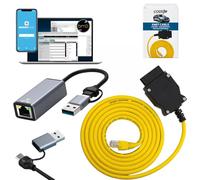 Reloot Código M - (Cable ENET BMW + adaptador USB-C) OEM OBD2 para codificación BMW F G i Series | E SYS IST ICOM Bootmod3 Bimmercode compatible | Cable resistente | para activación CarPlay
