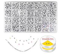 Relota 1400 Piezas Cuentas para Pulseras 7 X 4 mm, A-Z Blanco Redondos Abalorios Letras, Colores Cuentas de Corazón con 2 Hilo Elastico para Niños DIY Manualidades, Collares (REL153)