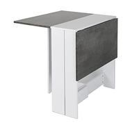 RELOVE - Mesa auxiliar con alas plegables, mesa de cocina, acabado y roble, mesa plegable con 2 tapas, en paneles de partículas