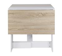Relove - Mesa auxiliar con alas plegables, para 2 a 4 personas (103 x 76 x 73,4 cm (roble))