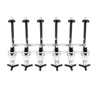 RELOVE - Portabotellas de pared, dispensador de botellas, dosificador, aluminio, 6 botellas, barra, dispensador de bebidas, botellas, dispensador de bebidas alcohólicas para fiesta bar