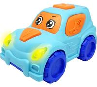 Relsy Bertie Beetle - Coche parlante para bebés y niños pequeños con luces y sonidos, juguete interactivo para coche, repite lo que dices empujando para niños, juguete sensorial luz y sonido