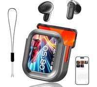 Relxhome [2025 Nuevos] NE20 Auriculares Traductor en Tiempo Real, Traductor Instantaneo de Voz, Pantalla Táctil LCD para 135 Idiomas y Acentos, 60 Horas (Negro)